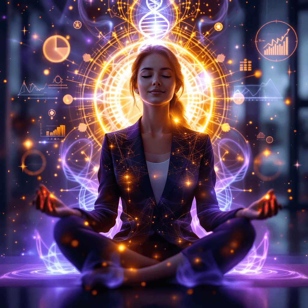 A female leader who uses Reiki Massage and Quantum Healing as part of their leadership toolkit